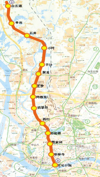 广州地铁8号线运营时间 (广州地铁8号线线路图 精准把控出行 广州地铁8号线线路图)