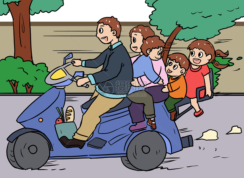 交通安全儿童绘画 (萌萌交通安全卡通图片 交通安全卡通图片)