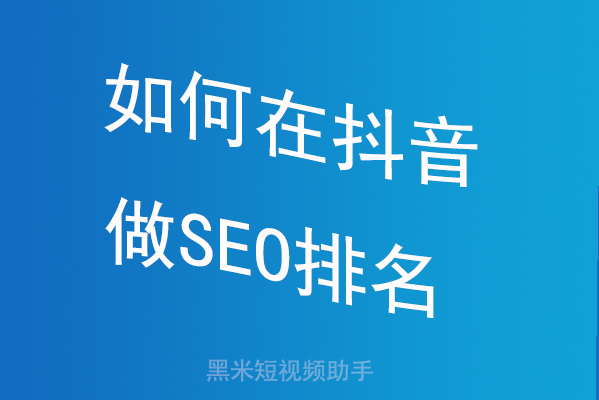抖音seo是什么意思 抖音SEO排名系统